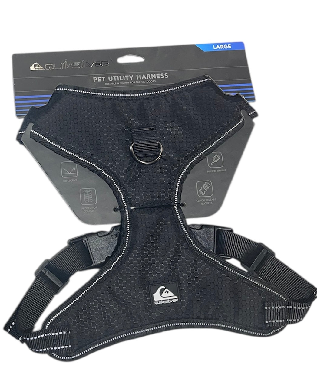 pet utility harness reflective padded for comfort build in handle quick release buckles