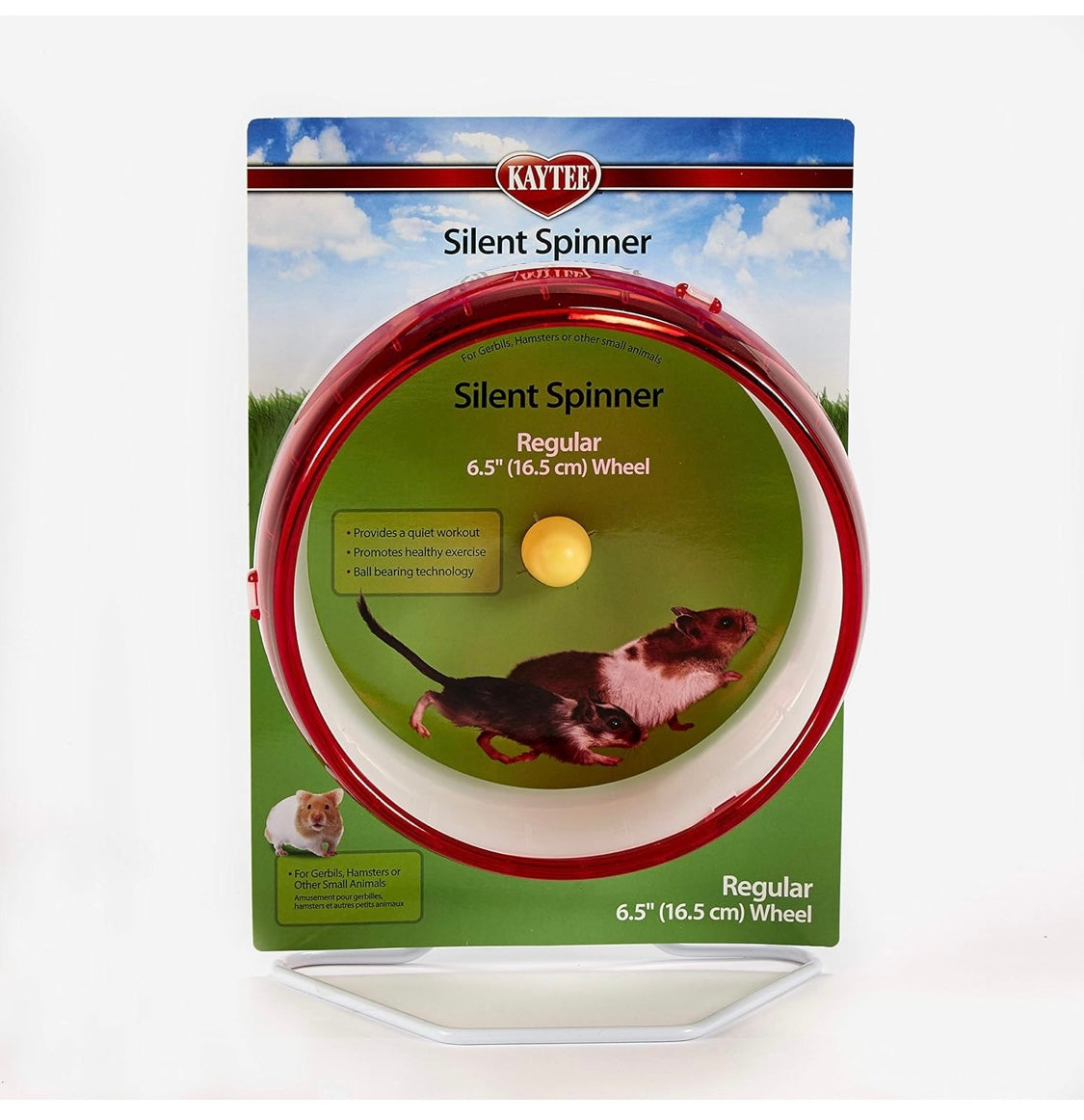 Kaytee Silent Spinner Wheel For Pet Hamsters and Gerbils, Regular 6.5 Inch