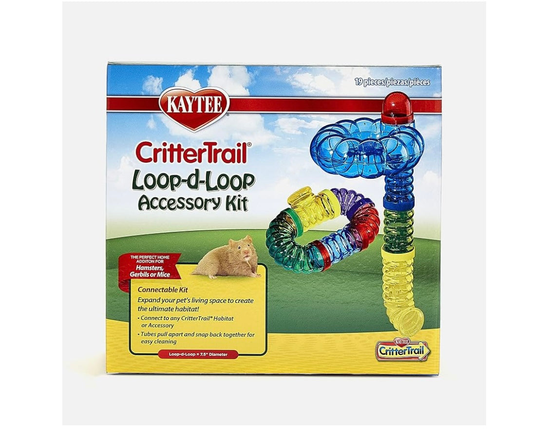 Kaytee CritterTrail Fun-nel Loop-D-Loop Accessory Kit Small Animal Habitat Tubes
