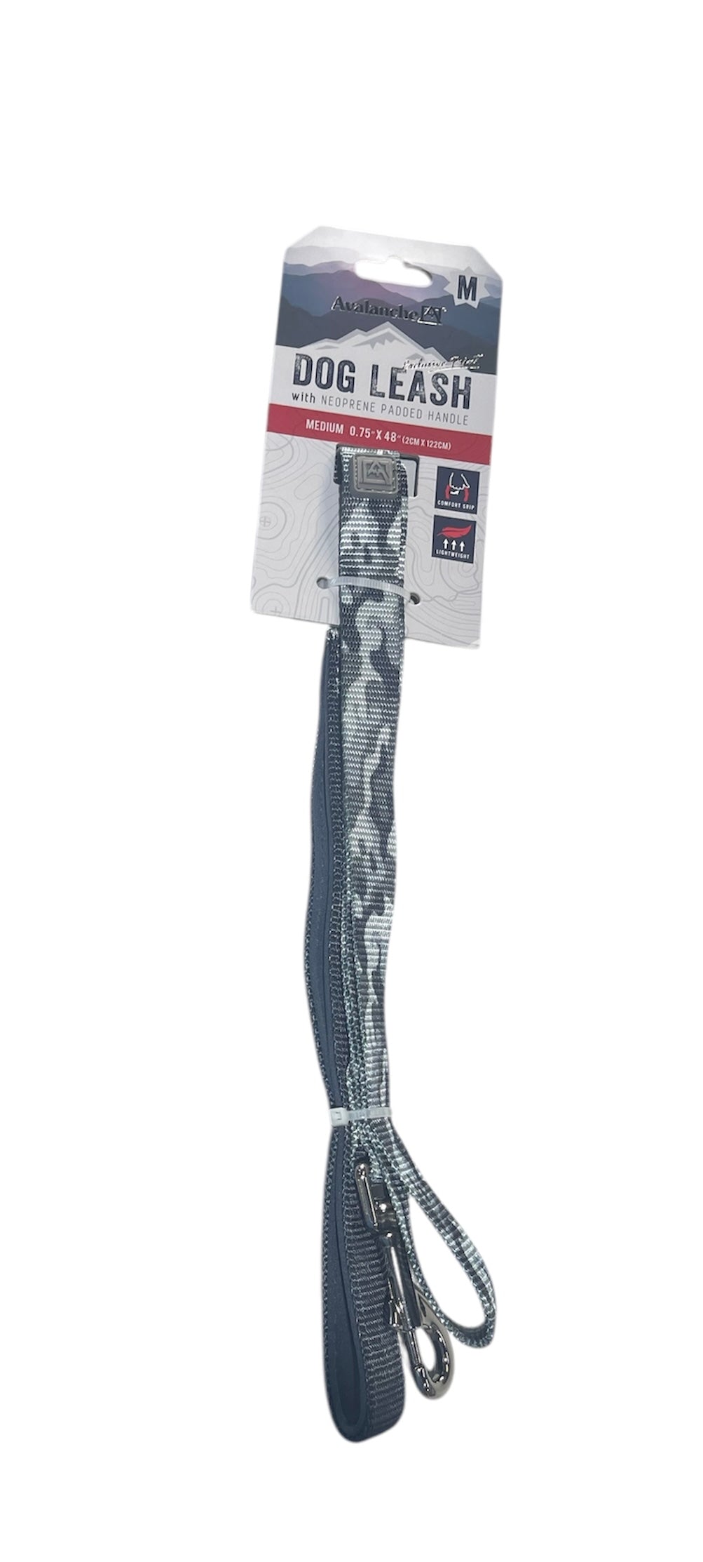 avalanche dog leash with neoprene padded handle