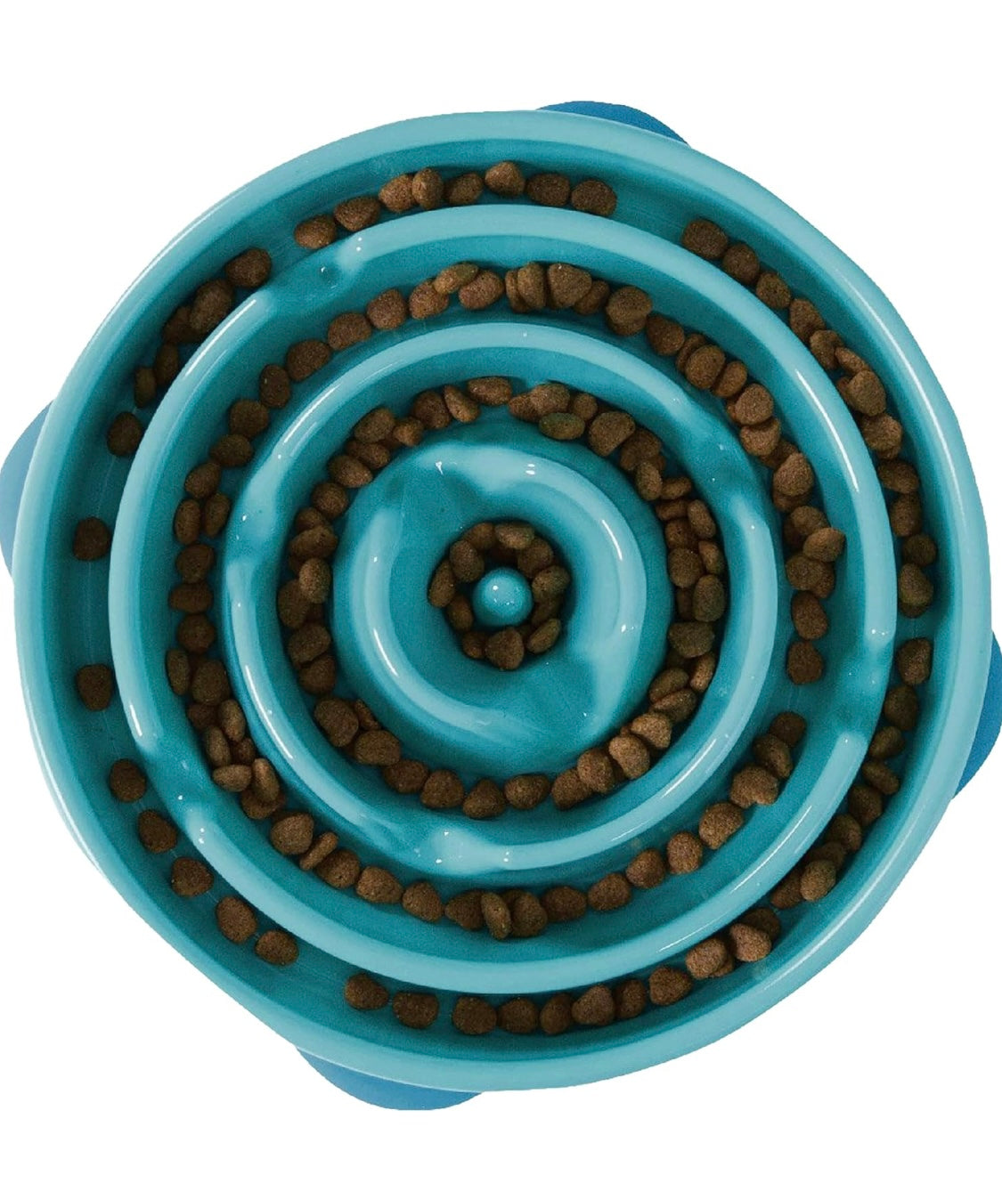 Outward Hound Fun Feeder Slo Bowl, Slow Feeder Dog Bowl, Large/Regular, Turquoise