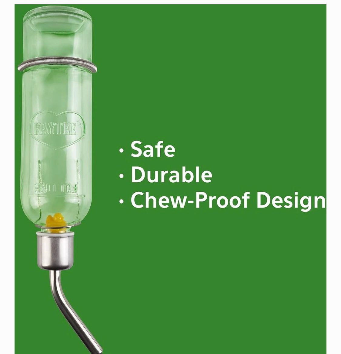 Kaytee Chew Proof Small Pet Water Bottle, 12-oz bottle