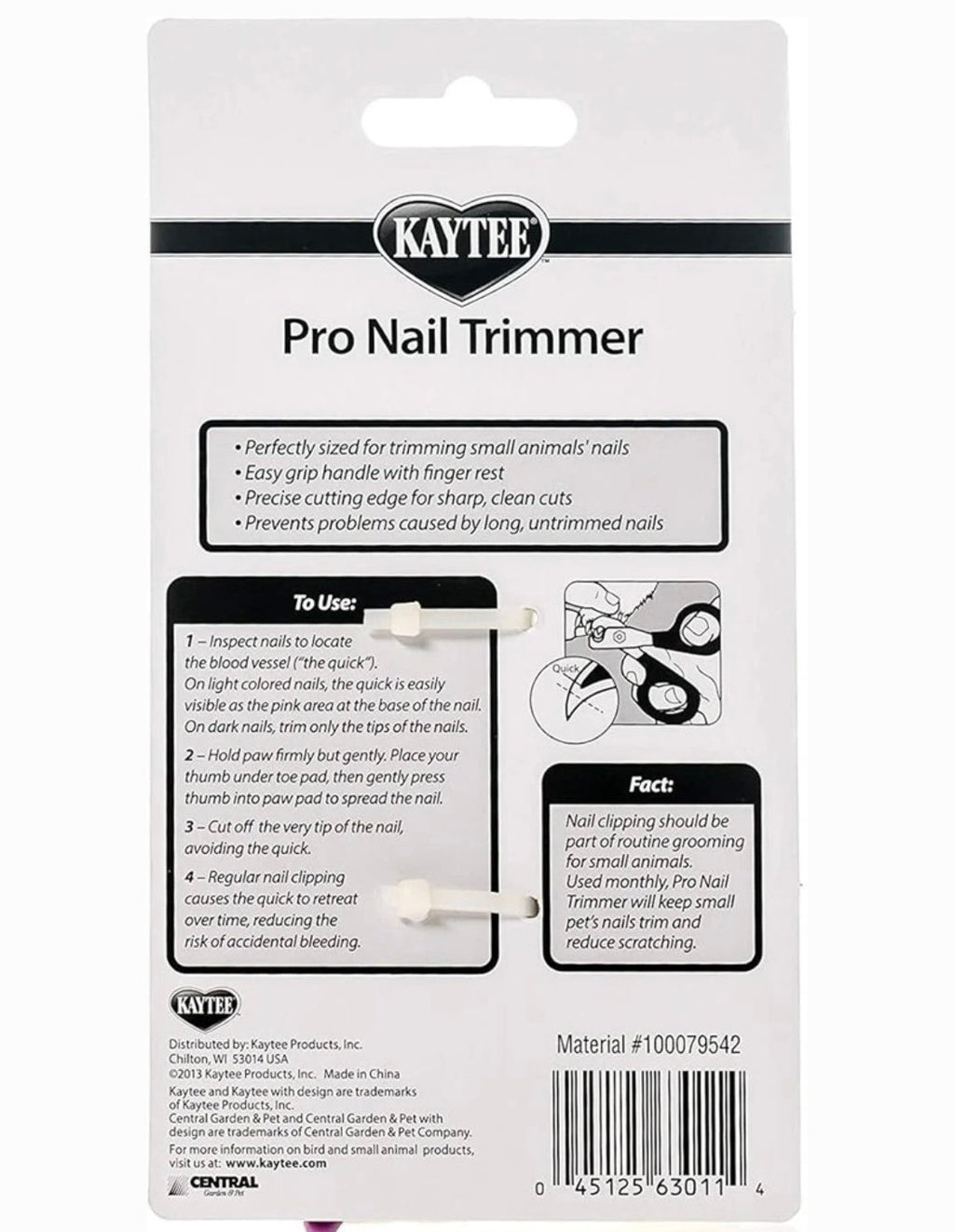 Kaytee Small Animal Pro-Nail Trimmer, 6.25-in