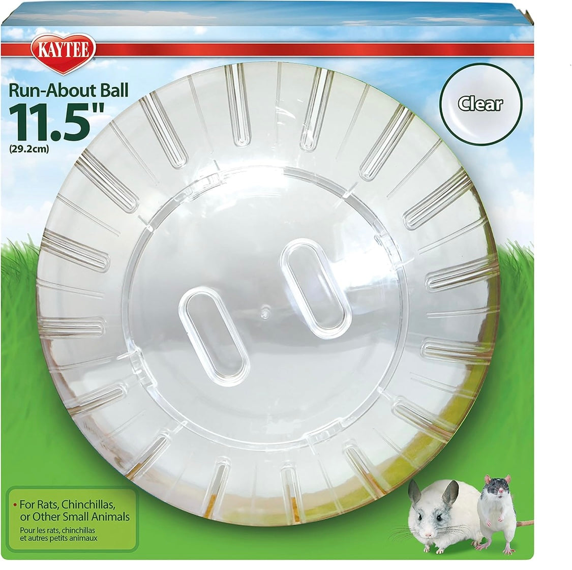 Kaytee 11.5" Clear Run-About Exercise Ball For Pet Rats & Chinchillas