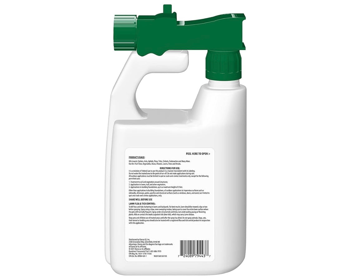 Advantage Yard & Premise Spray | Kills Fleas & Ticks & More | 32 oz.