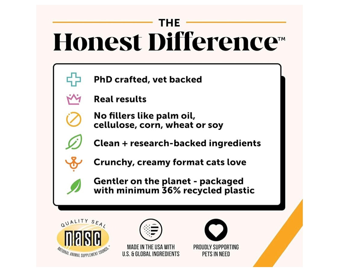 Pet Honesty Cat Immune Support Lysine - Cat Allergy Relief - Sneezing, Runny Nose, Watery Eyes - Cat Supplements & Vitamins with Omega 3s, L-Lysine, Antioxidants, Colostrum - Chicken (30 Day Supply)