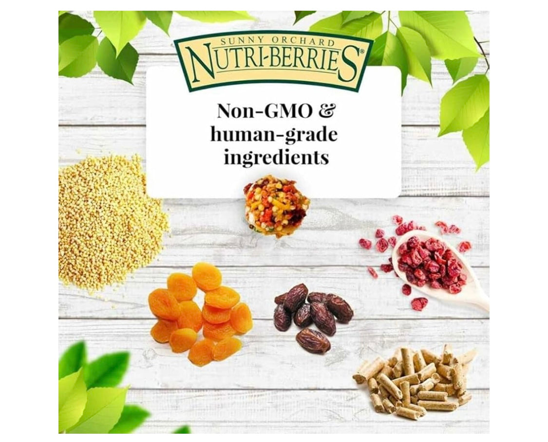 LAFEBER'S Sunny Orchard Nutri-Berries Pet Bird Food, Made with Non-GMO and Human-Grade Ingredients, for Parrots, 3 lb
