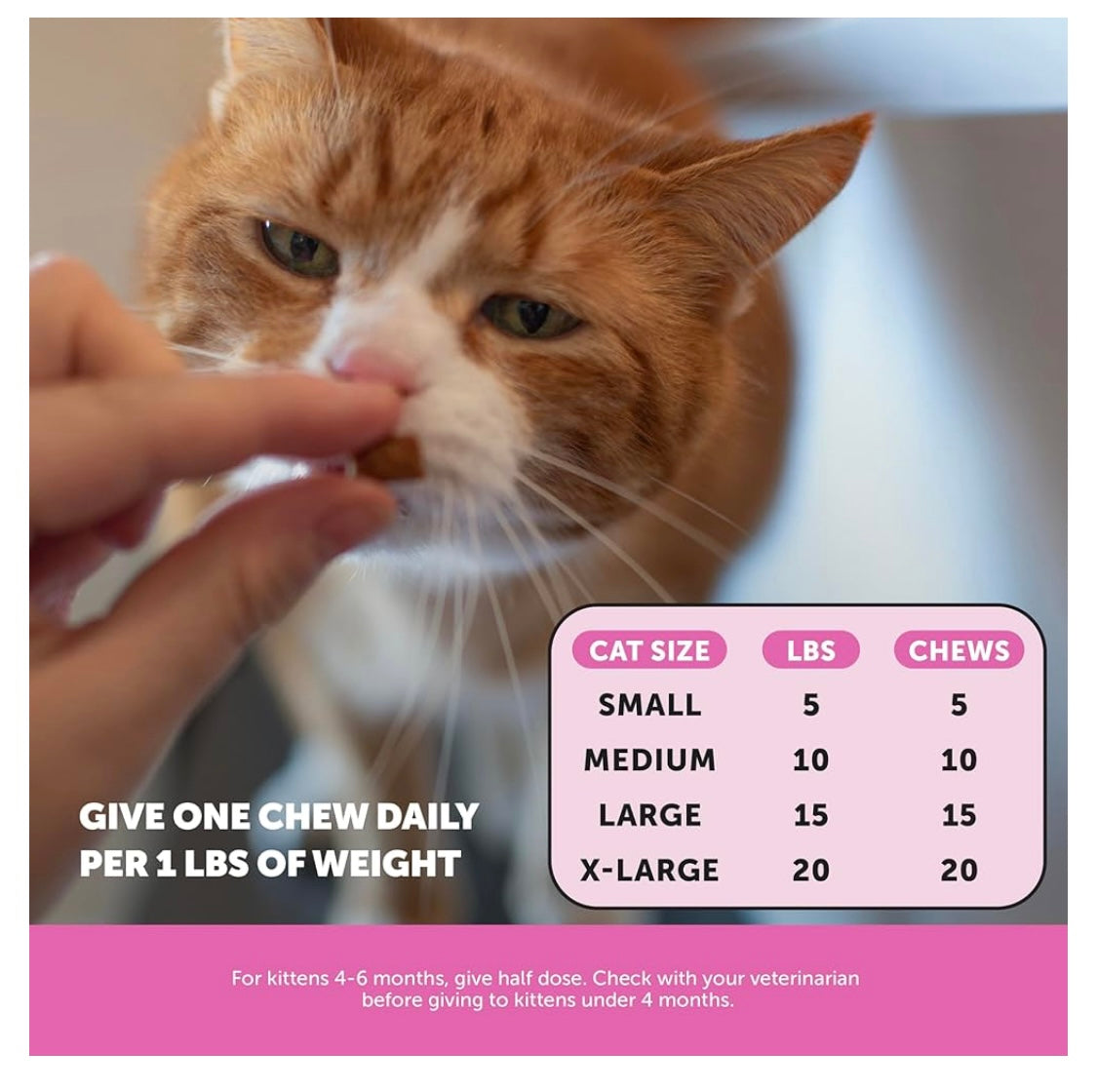 Pet Honesty Cat Multivitamin Crunchy & Creamy Chews - Cat Treats for Health + Immune, Joint Support, Skin & Coat, & Digestion - Vitamins with Omega 3s, Lysine & Probiotics (30 Day Supply)