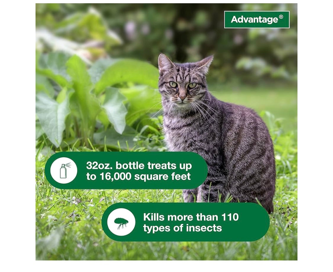 Advantage Yard & Premise Spray | Kills Fleas & Ticks & More | 32 oz.