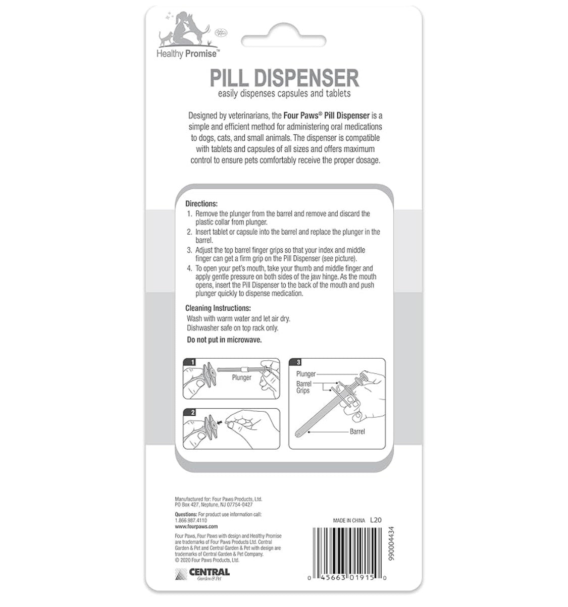 Four Paws Healthy Promise Pet Pill Dispenser Small