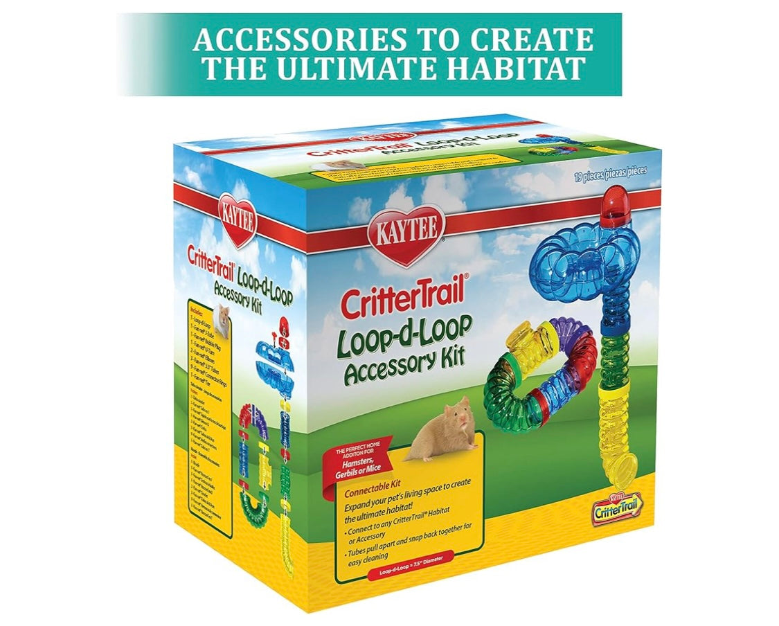 Kaytee CritterTrail Fun-nel Loop-D-Loop Accessory Kit Small Animal Habitat Tubes