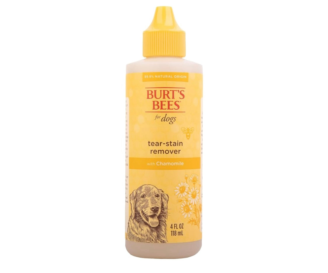 Burt's Bees for Pets Tear Stain Remover for Dogs with Chamomile, 99.9% Natural Origin Formulas, Dog Tear Stain Remover, Dog Eye Cleaner 4 oz
