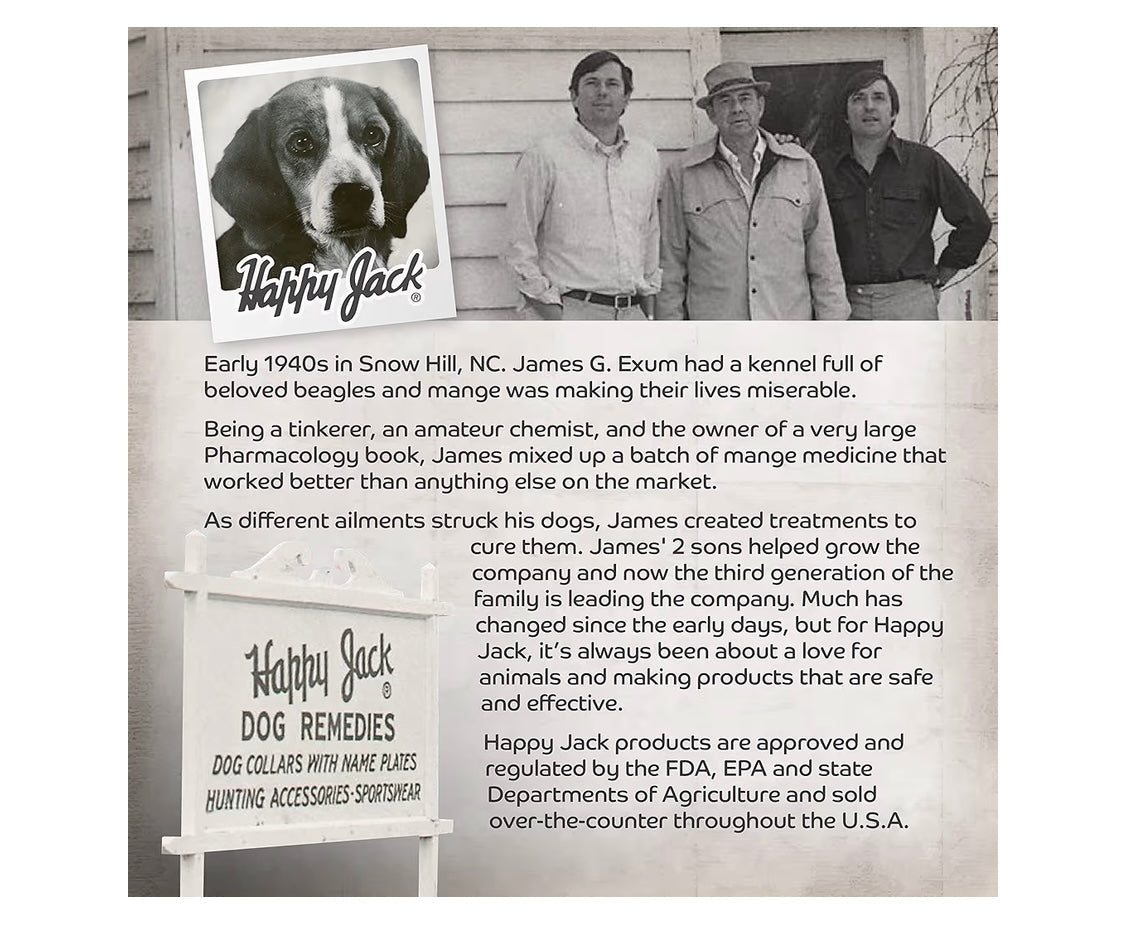 Happy Jack Kennel Dip Dog Flea and Tick Treatment & Prevention, Made in USA, Spray Yard & Home 30-Day Control, Kills Fleas, Ticks, Deer Ticks, Mange, Lice, for Puppies, Small to Large Dogs (8 oz)