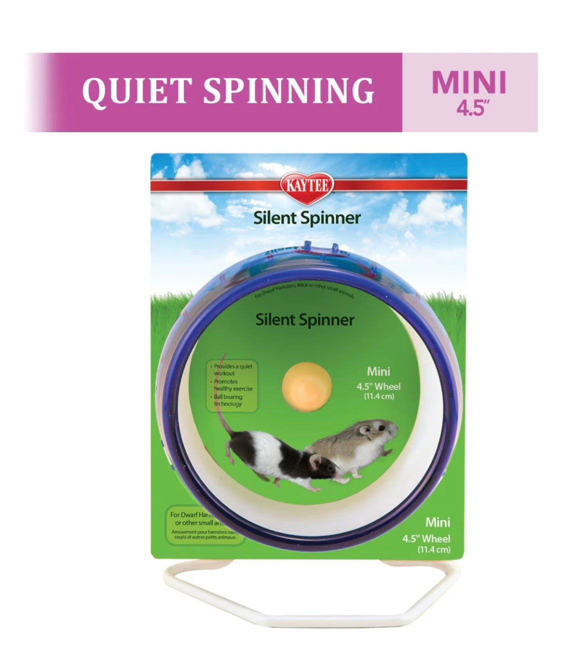 Kaytee Silent Spinner Small Animal Exercise Wheel, Mini red color only