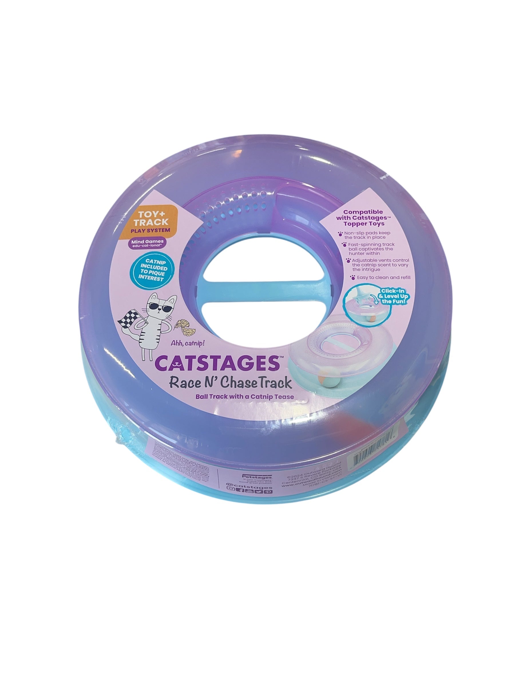 toy track cat stages race and chase track cat nip included