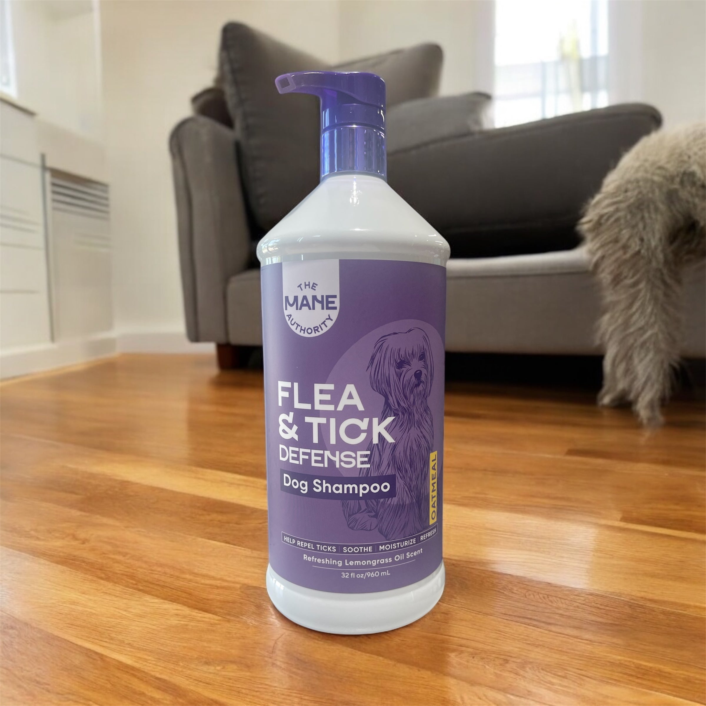 the mane flea and tick  shampoo for dogs  oatmeal 32 fl