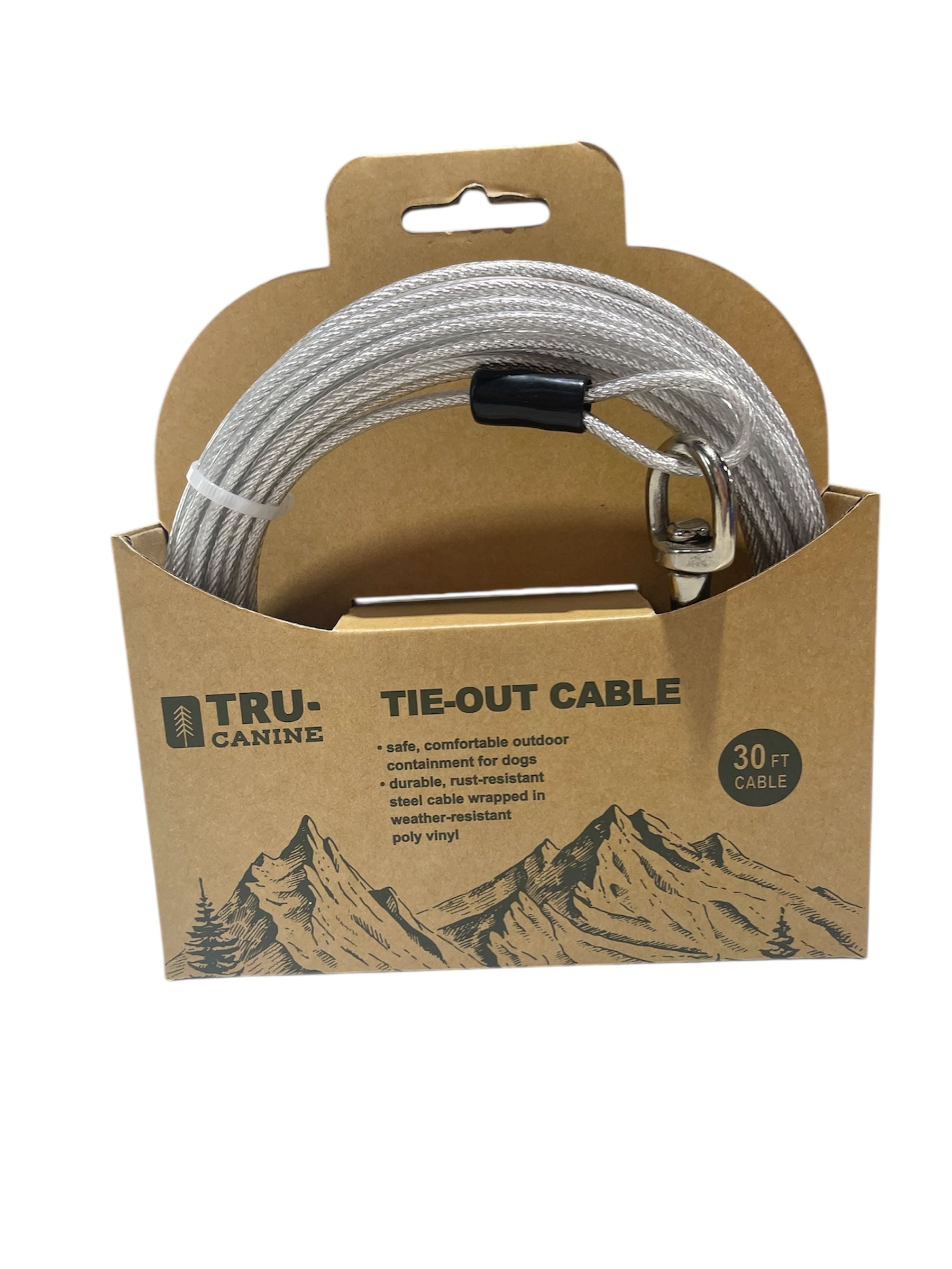 tie out cable 30 feet long for dogs up to 100 lbs