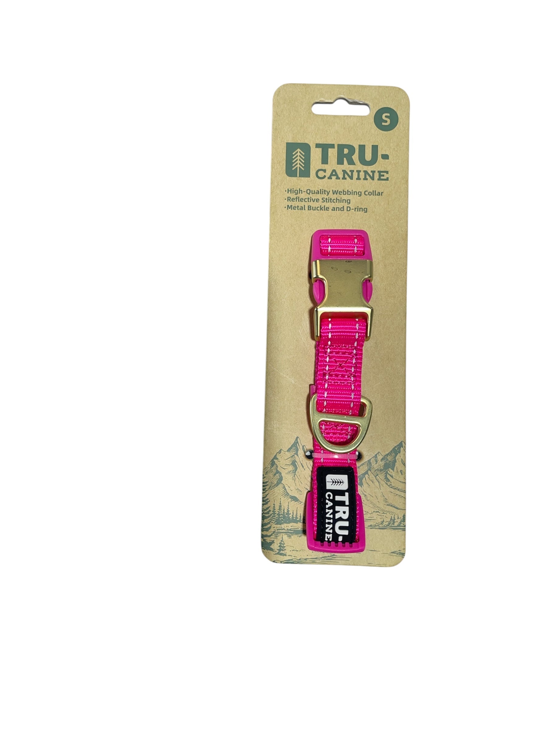 tru canine collar hot pink small
